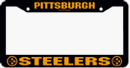 Pittsburgh Steelers Black Metal License Plate Frame