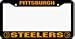 Sporting Goods : Pittsburgh Steelers Black Metal License Plate Frame