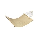 Sand Finish Outdoor Quilted Fabric Hanging Hammock