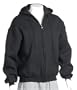 Russell Athletic Men's Basic Fleece Zip-Front Hooded Sweatshirt, Black, 3XT