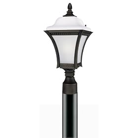 Westinghouse 64828 One-Light Outdoor Post Top Lantern, Oil Rubbed Bronze with Frosted... by Westinghouse