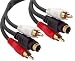 S-Video Cable Male + 2 RCA Male, Gold Plated, 6 ft