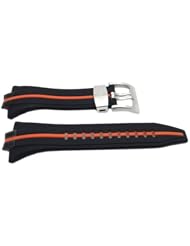 Seiko Black Rubber Red Stripe 32/14mm Watch Strap