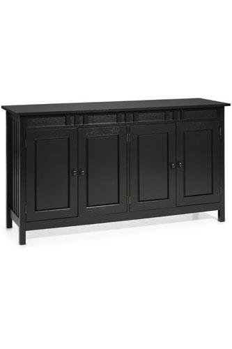 Mission Wood-door Lowboy Four-door Black