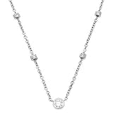 Platinum Bezel Set Diamond Necklace (G-H/VS, 0.63 ct. tw.)