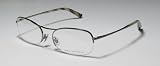NEW JOHN VARVATOS V101 56-19-135 GUNMETAL COLOR HALF-RIM HALF-RIMLESS RX-ABLE VISION CARE DESIGNER/BRAND NAME CLASSY EYEGLASSES/GLASSES/FRAME - mens