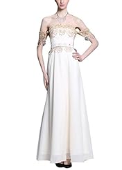 A-line Strapless Cocktail Off the Shoulder Chiffon Lace Beaded Homecoming Dress/Prom Dress/Wedding Party Dress 