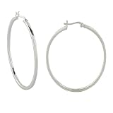 FOJO's Sterling Silver 50mm (1.97") Hoop Earrings