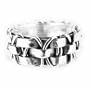 Heavy Sterling Silver Wire & Chain Mens Ring(Sizes 7,8,9,10,11,12)
