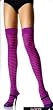 Purple and Fuchsia Mini Striped Opaque stockings