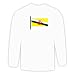Long Sleeve T-shirt with Brunei, flag Large White
