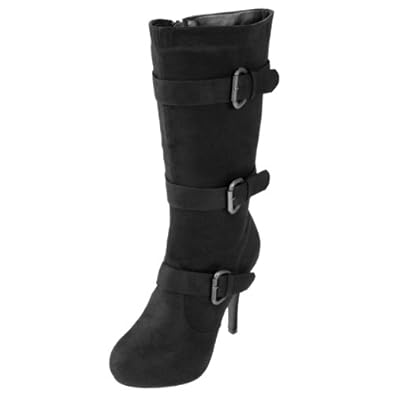 Hailey Jeans Co Womens Buckle Detail High Heel Boot