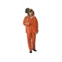 Orange Two-Piece Hooded PVC/Polyester Rain Suit