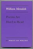 Poems Are Hard to Read (Poets on Poetry)