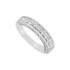 Diamond Wedding Band : 14K White Gold - 2.00 CT Diamonds