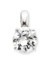 Sterling Silver Round CZ Pendant