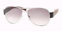 AUTHENTIC PRADA SPS 51H SPS51H 1BC-3M1 SILVER METAL GRAY GRADIENT LENS AVIATOR SUNGLASSES SHADES