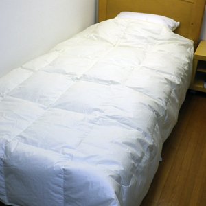 国産ダウンケットシングルサイズ(ポーランド産ダウン93%・300g)羽毛肌掛け布団　キナリ　ロイヤルゴールドラベル