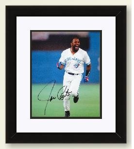 Joe Carter Autographed/Hand Signed Toronto Blue Jays 8x10 photo - Custom Framed