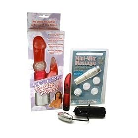 Deluxe Rabbit Pearl Vibrator Pink Adult Sex Toy Kit