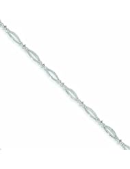 0.1 Carat 14K White Gold Diamond Bracelet