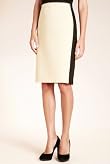 Knee Length Colour Block Pencil Skirt [T57-4679-S]