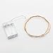 BINZET 50 LEDs 3AA Battery Operated Copper Wire String Light, 2 Meters (No Remote), Warm White