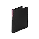 Avery Durable Binder for 5.5 x 8.5 Inch Pages, 1 Inch Round Ring, Black, 1 Binder (27257)