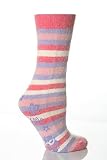 Ladies 1 Pair Elle New Striped Angora Slipper Socks