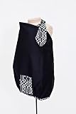 Nursing Cover in Black with Geo Trim