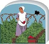 Cats Meow Village, Amish Gardening, Made in USA, Collectible, Keepsake
