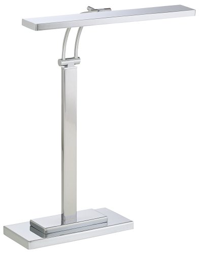LED Banker's Chrome Finish Adjustable Desk Lamp