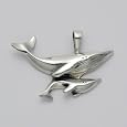 Small Mother and Baby Whale Pendant