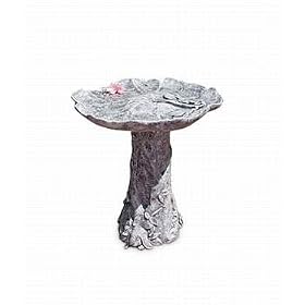 Wonderful Moss Lotus Leaf with a Rabbit Birdbath by 