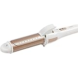 Riwa 810S Heat Insulated Curling Iron 2 In 1 Styling Tool 1 Inch Ceramic Hot Barrel Golden+White