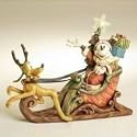 Santa Mickey in Sleigh Figure