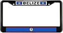 Belize Belizean Flag Black License Plate Frame Metal Holder