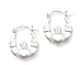 14kt White Gold Irish Celtic Claddagh Earrings