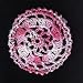 Pink Multi Floral Crocheted Hair Bun Cover- MEDIUM