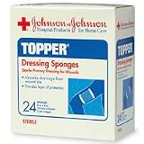 Johnson & Johnson Topper Dressing Sponges, 12 Sponges (Pack of 6)