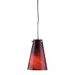 Fedora Blown Glass Pendant Lamp - Red/ Black
