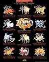 Asian Oriental Chinese Zodiac Poster 24" x 36" All 12 Animals (Collectors Millinnium Edition)3