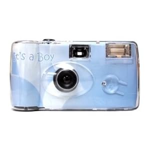 10 Pack - It's a Boy Balloons Cameras - 27 Exposures - Built-in-flash - 35mm - 400 ISO Film by