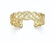 14K Toe Ring CELTIC Band Adj - QG - D961