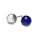 Bermuda Blue Faceted Ball Swarovski Austrian Crystal Earrings, 8mm