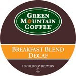 Green Mountain Coffee Breakfast Blend Decaf, K-cups for Keurig Brewers, 18-count