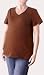 Motherhood Maternity: Plus Size Short Sleeve V-neck Rib Knit Maternity T Shirt