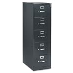 310 Series 26-1/2"" Deep Full-Suspension File, Five-Drawer, Legal, Charcoal (HON315CPS)