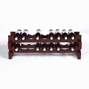 18 Bottle Stackable Wine Rack Kit (Mahogany by Wine Enthusiast