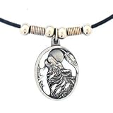 Earth Spirit Necklace - Howling Wolf - Earth Spirit Necklace